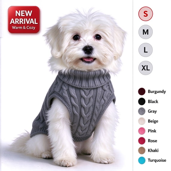 Dog Sweater for Small Medium Dogs, Warm Comfortable Winter Pet Clothes, Cute Knitted Sleeveless Puppy Sweater for Cats, Dog Apparel & Accessories Fall Winter by MPOISVA
