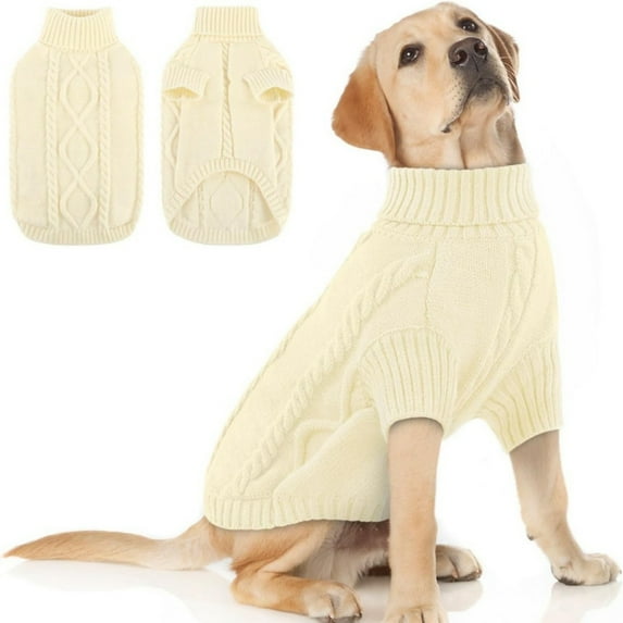 Dog Sweater Small Medium Large Soft Knitted Christmas Clothing Turtleneck Pullover Puppy Sweaters for Dogs Cats Girls Boys Cozy Pet Knitwear Fall Winter Cold Weather, 1PC (20.47 Inch)