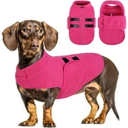Dog Sweater Soft Fleece Vest Pullover Dog Jacket with Leash Hole, Warm Winter Dog Clothes Cold Weather Doggy Dachshund Sweater for Small Medium Dogs Cats