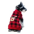thumbnail image 1 of Dog Sweater Vest Turtleneck Dogs Knitted Sweatshirt,Cold Weather Plaid Pullover Pajamas,Pet Warm Clothes Christmas Costumes for Small Medium Dogs Cats, 1 of 8