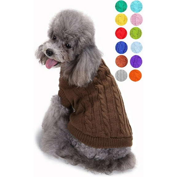 Dog Sweater, Warm Dog Sweaters for Small Dogs Medium Large Dogs, Cute Winter Classic Turtleneck Pet Sweater Cat Sweater Dog Clothes Coat Dog Christmas Sweaters for Girls Boys Dog Puppy Cat