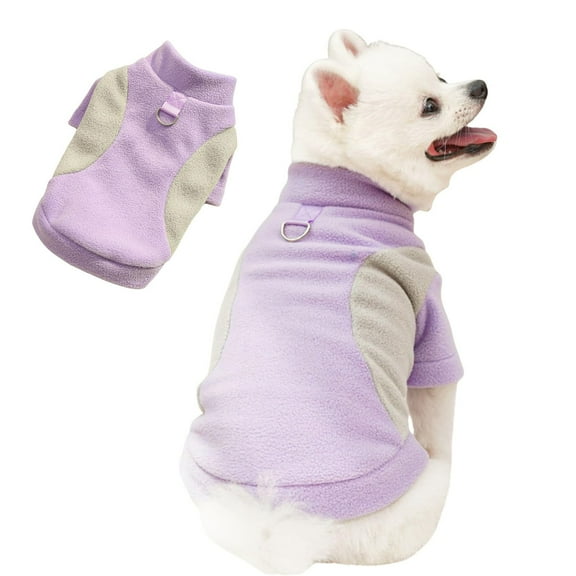 Dog Sweater Warm Pet Knitwear, Soft Winter Clothes for Dogs - Purple, XS