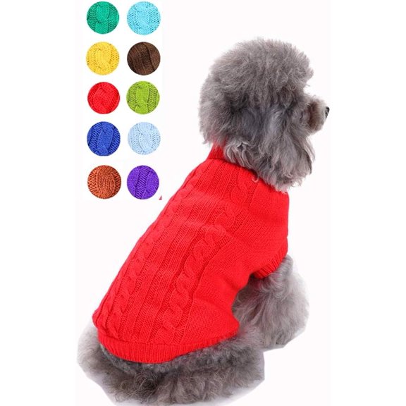 Dog Sweater, Warm Pet Sweater, Dog Sweaters for Small Dogs Medium Dogs Large Dogs, Knitted Classic Cat Sweater Dog Clothes Coat for Girls Boys Dog Puppy Cat