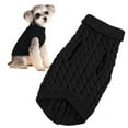 thumbnail image 1 of Dog Sweater Warm Sweater Winter Clothes Puppy Soft Coat Pure Color Dog Sweater for Small Medium and Large Dogs Pet Clothing Boy Girl,Black,S, 1 of 9