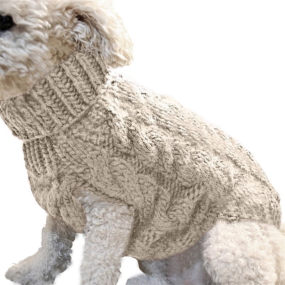 Dog Sweater - Warm Sweater Winter Clothes Puppy Soft Coat, Pure Color Dog Sweater for Small Medium and Large Dogs, Pet Clothing Boy Girl