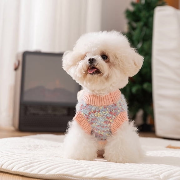 Dog Sweater - Winter Coat Apparel Classic Knit Clothes for Cold Weather, Ideal Gift for Pet in New Year,Blue XL