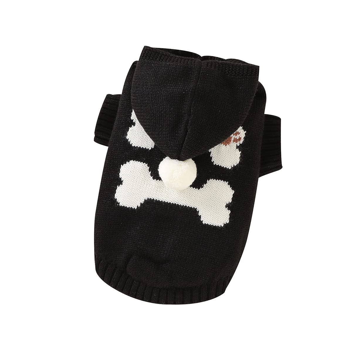 Dog Sweater with Legs Pet Clothes for Small Dog and Cat(XL,Black