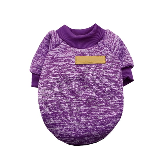 Dog Sweaters For Small Dogs - Classic Knit Winter Warm Pet Sweatshirt, Puppy Pajamas & Soft Knitwear Dog Clothes,Purple,Xxl