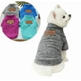 thumbnail image 1 of Dog Sweaters for Small Dogs Fall Winter Dog Clothes Female Fleece Puppy Sweaters Warm Thick Outfit Pet Small Dog Sweater for Boy Girl Dogs - Gray, XXL, 1 of 9