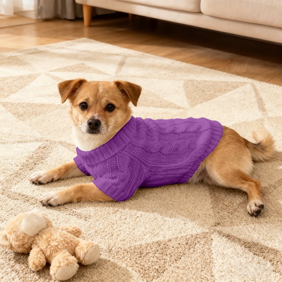 Dog Sweaters for Small Dogs Girl Boy, Yorkie Sweaters Puppy Doggie Sweater Winter Warm Dog Turtleneck Knitwear Pullover for Chihuahua Fall Winter Cold Weather