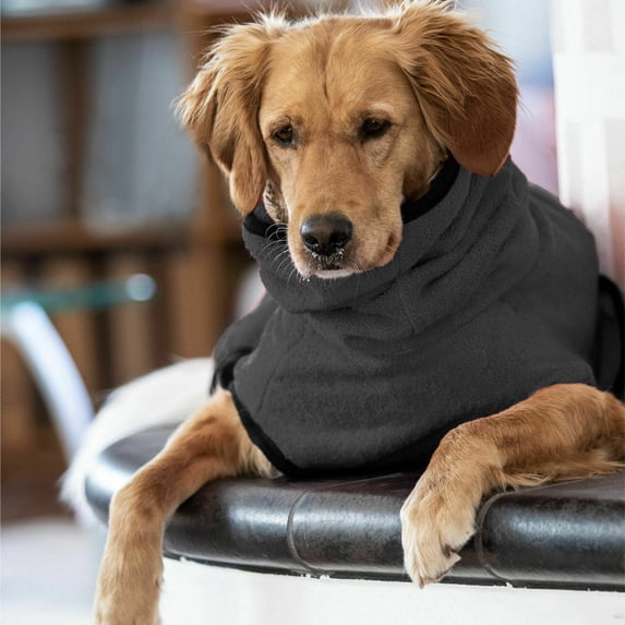 Dog Sweaters for Large Dogs Pet Hoodie Clothes Warm Soft Pet Coats Hooded Sweatshirt Dog Sweaters for Extra Large Dogs(Dark Gray,S)