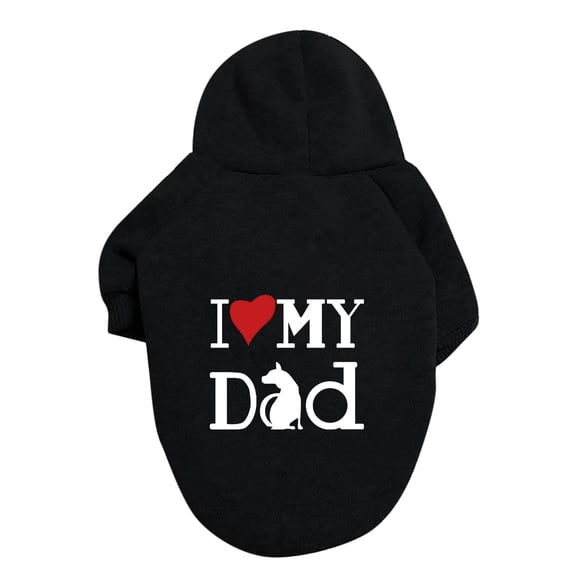 Dog Sweaters for Large and Small Dogs Letter Print Cute Hoodie Dog Sweater Soft Clothes Dog Hoodie Sweatshirt,Black,S
