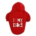 thumbnail image 1 of Dog Sweaters for Large and Small Dogs Letter Print Cute Hoodie Dog Sweater Soft Clothes Dog Hoodie Sweatshirt,Red,2XL, 1 of 6