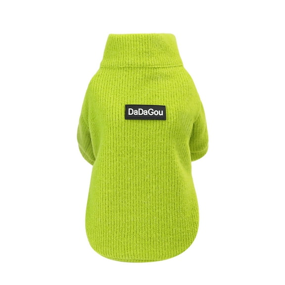 Dog Sweaters for Medium Dogs Girl Zipper Slim Fit Sweater Warm Pet Clothing Cute Pet Clothing Boy Girl Dog Jacket Fall Winter Pet Clothes,Green,S