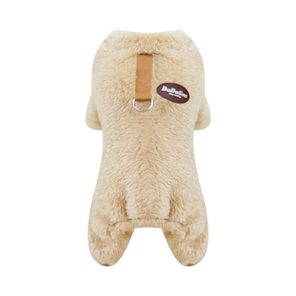 Dog Sweaters for Small Dog Boy Girl Fleece Solid Color Puppy Pajamas Cute Warm Small Dog Clothes Soft Sweaters Dog Outfits,Brown,M
