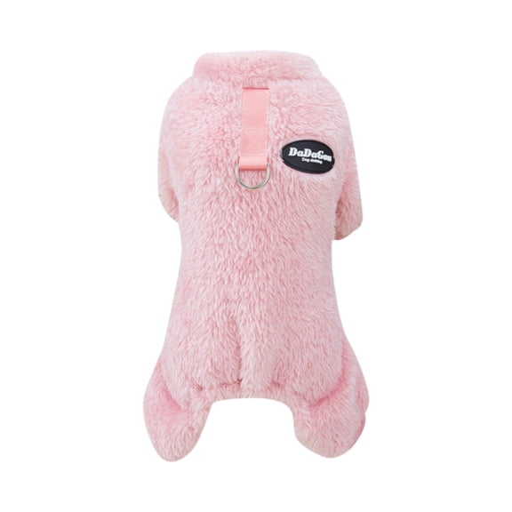 Dog Sweaters for Small Dog Boy Girl Fleece Solid Color Puppy Pajamas Cute Warm Small Dog Clothes Soft Sweaters Dog Outfits,Pink,M
