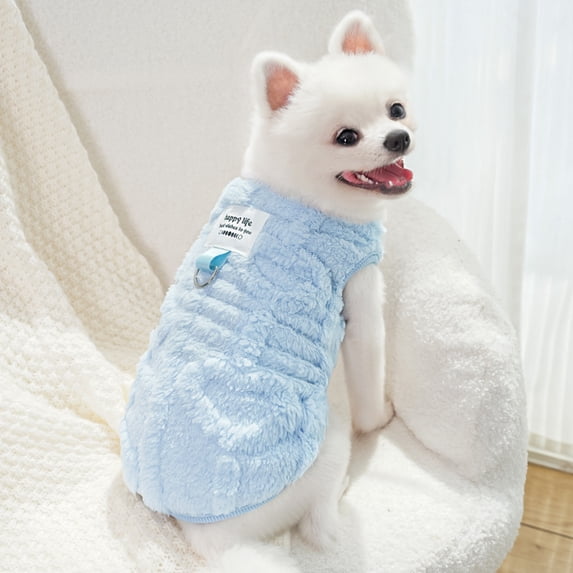 Dog Sweaters for Small Dogs - Warm Winter Puppy Sweaters Cute Soft Dog Clothes Outfit Pet Costume - Sky Blue, L