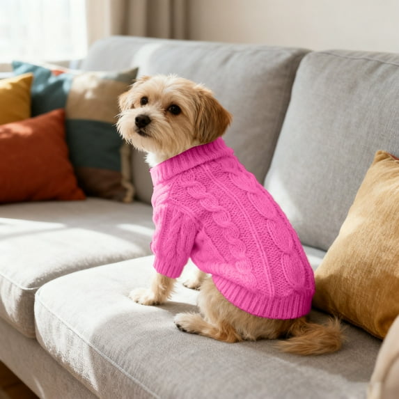 Dog Sweaters for Small Dogs Winter Dog Clothes for Chihuahua Yorkie Warm Puppy Sweater Knitted Pet Clothes Cute Doggy Cat Outfit for Birthday