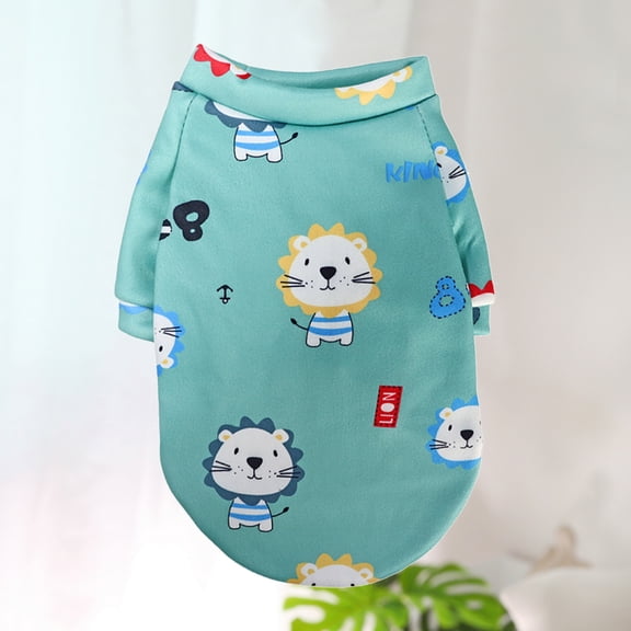 Dog Sweatshirt Cartoon Pattern Keep Warmth Two-leg Cute Pet Dogs Sweater Clothes for Festival-Green,XL