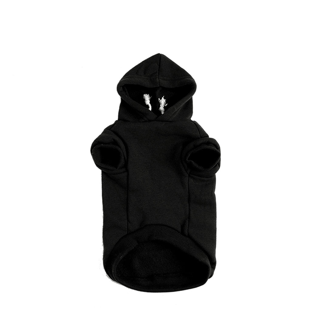 Dog Sweatshirt Hooded Pet Spring/Fall/Winter Clothes Warm Coat Black M