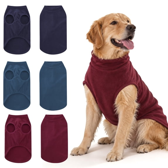 Dog Sweatshirt for Medium & Large Dogs, Warm Soft Pullover Fleece Vest, Cozy Home & Daily Wear Thermal Top for Fall Winter