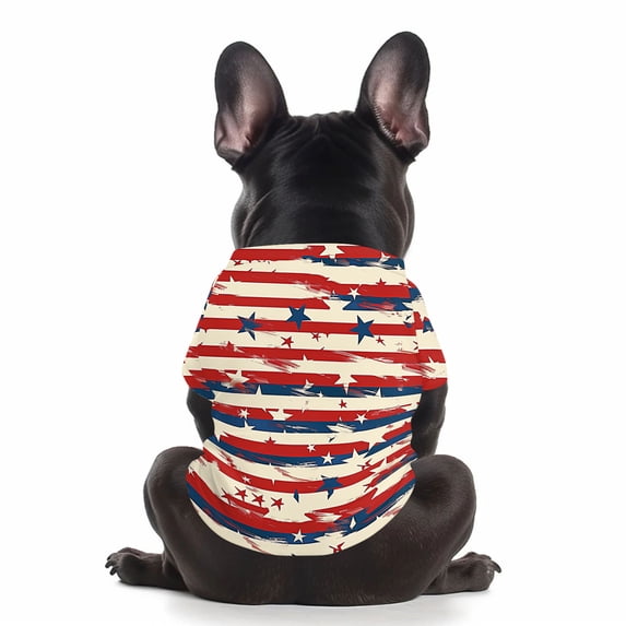 Dog Sweatshirts for Small Dogs American Flag Motif 20X16 in Soft Pet Shirt Summer Holiday 1 Pc
