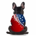 thumbnail image 1 of Dog Sweatshirts for Small Dogs, Soft Stretch Fabric, Red White Blue, Holiday Casual, 1 Pc, 1 of 5