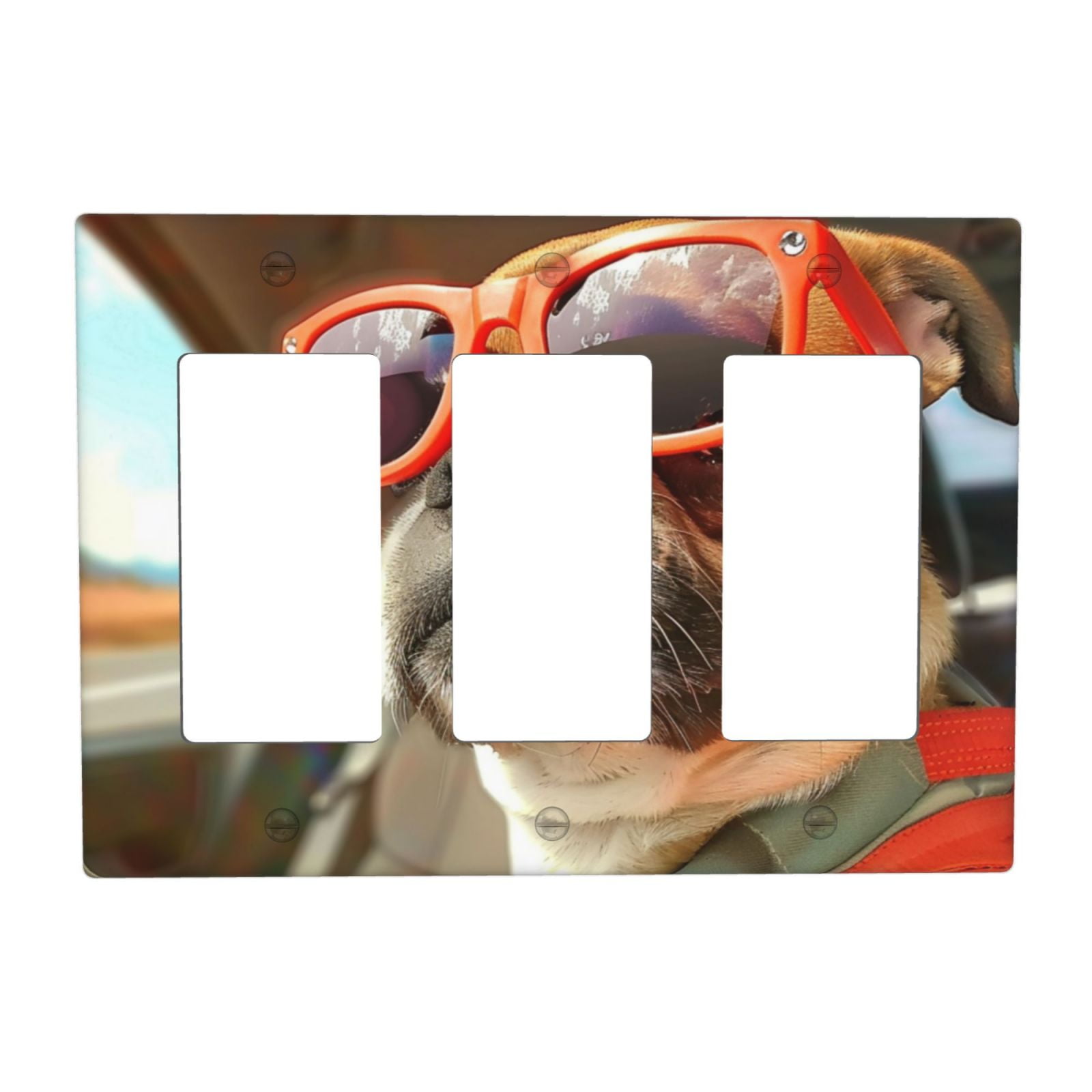 Dog Switch Cover Decorative Wall Plate 3-Gang Standard Size - Walmart.com