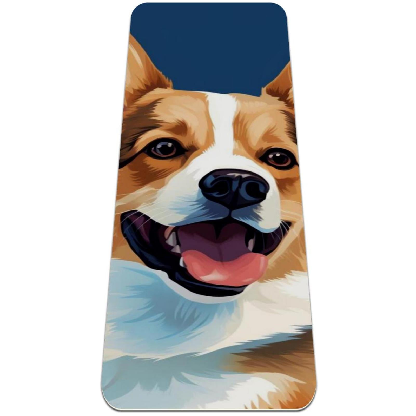 Dog TPE Yoga Mat - Fitness Mat for Yoga, Pilates, Exercise - 6mm Thick ...