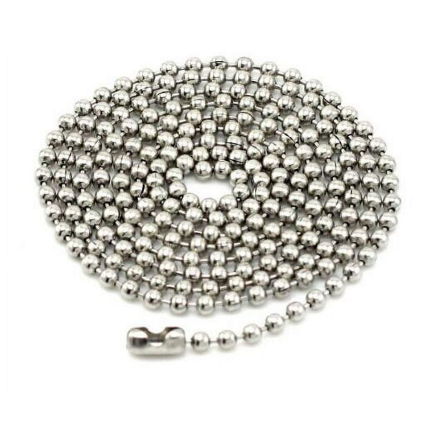 Dog Tag Chain Stainless Steel Beaded Chain Metal Dog Tag Chain DIY Dog