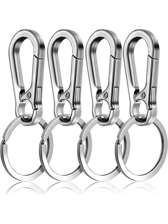 Dog Tag Clips, Stainless Steel Heavy Duty Ring Pet Key Tags Clip for Collars Keychain Pets and Harnesses -