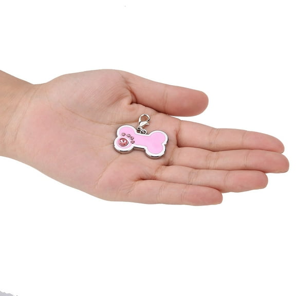 Dog Tag, Dog Necklace Tag,Alloy Pet ID Tag Dog Cat Animal Name Identification Pendant Bone Shape