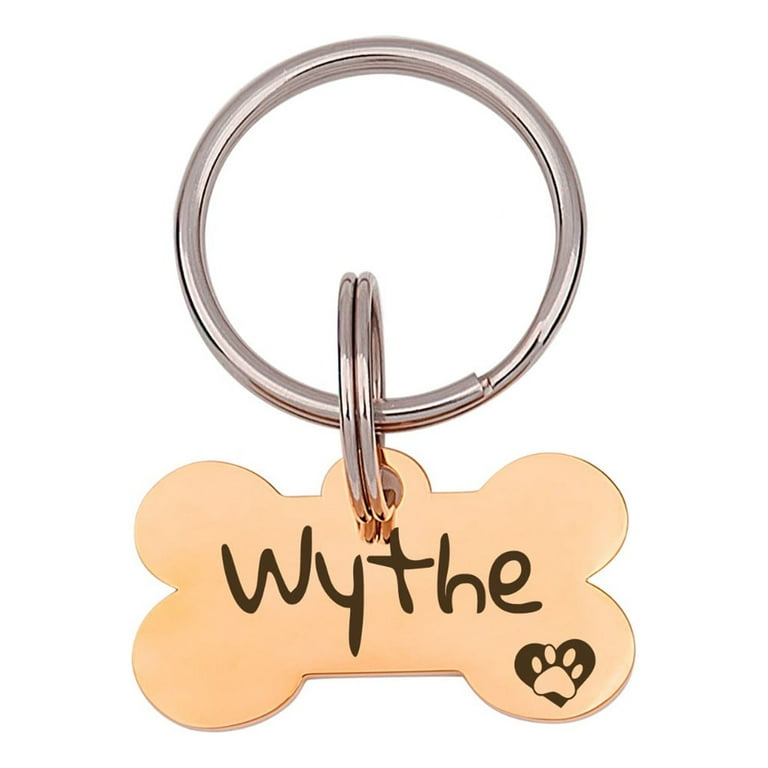 Rose gold bone dog tag outlet