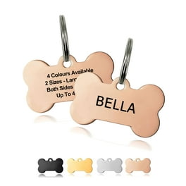 Pet Artist Personalized Pet Name ID Tags for Dog Custom Double Sided Engraved Bone Shape Walmart
