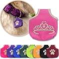 thumbnail image 1 of Dog Tag Silencer, Pink Princess - Quiet Noisy Pet Tags - Fits Up to Four Pet IDs - Dog Tag Cover Protects Metal Pet IDs from Tarnish, Made of Durable Nylon, Universal Fit, Machine Washable, 1 of 6