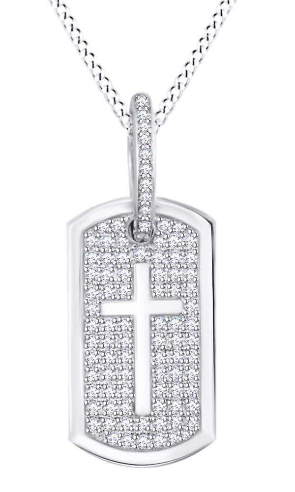 Dog-Tag-With-Cross-Pendant-