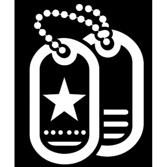 Dog Tags - Car Window - Premium Vinyl Decal/Sticker