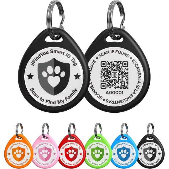 Dog Tags Personalized, QR Code Pet ID for Collar, Online Profile, Scan Location Alerts,