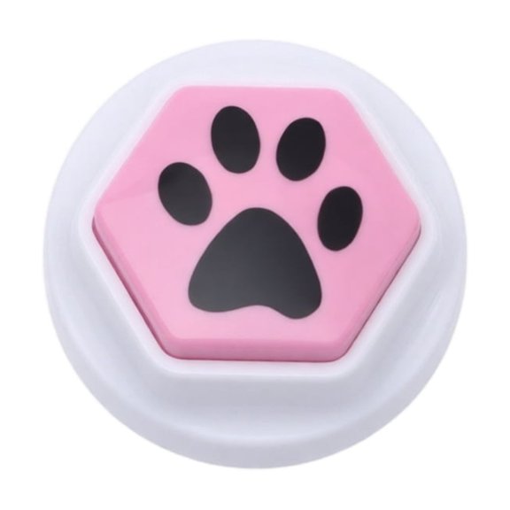 Dog Talking Buttons, Pet Communication Set, Recordable Training Buttons for Cats, Interactive Educational Toy, Large Press Non-Slip Base(3.5Inch,Pink)