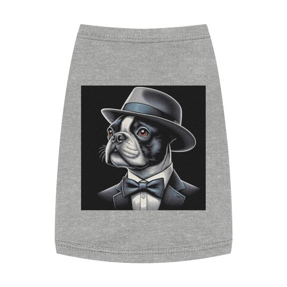 Dog Tank Top Boston Terrier Dog In Top Hat