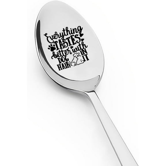 Dog Tea Coffee Spoon Gifts for Mom Dad Grandma Grandpa Birthday Engraved Spoon for Dog Lover Gift for Friend Friendship Gifts for Tea Coffee Lover Gift for Wife Husband Valentines Day Gift