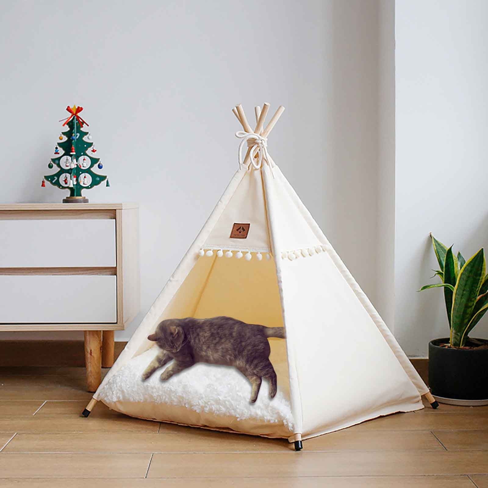 Portable Dog House For Small Puppies Reference: Dog Teepee Pet Tent Portable Dog Houses Puppy Teepee Cat