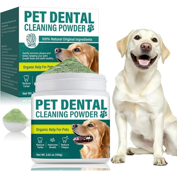 Dog Teeth Cleaning Powder,Dog Teeth Cleaning,Natural & Pet-Safe Formula,Easy-to-Use Powder Format