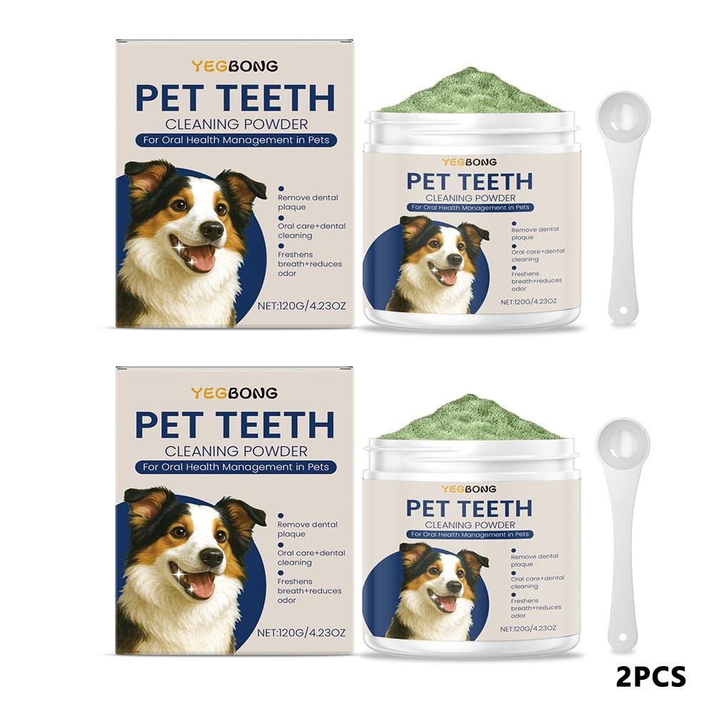 Canine Tooth Powder Dog Teeth Cleaning Powder Removes Plaque,Fresh Breath Dental Powder ...