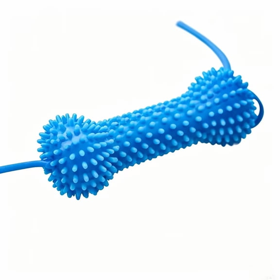 Dog Teeth Cleaning Toy for Training, Playing, Chewing - Squeaky Toys for Aggressive Chewers - Toothbrush Stick Bone for Medium Large Dogs