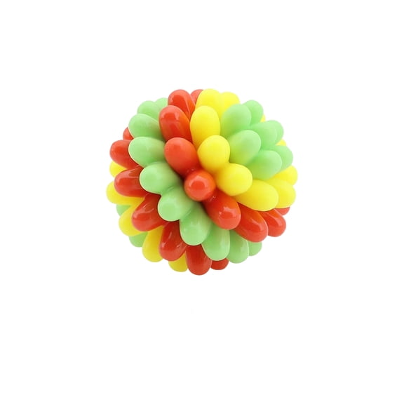 Dog Teeth Playset, Interactive Dog Playset, Dog Ball Playset, Indestructible Dog Ball, Oral Playset, Dog Relaxation, Canine Oral Care, 3 In, Green Red Yellow, Dog Chew Toysfor