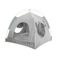 thumbnail image 1 of Dog Tents for Small Dogs Semi-Enclosed Pet Tent with Reversible Cushion for All Seasons, Washable and Foldable Design in Green, 1 of 6