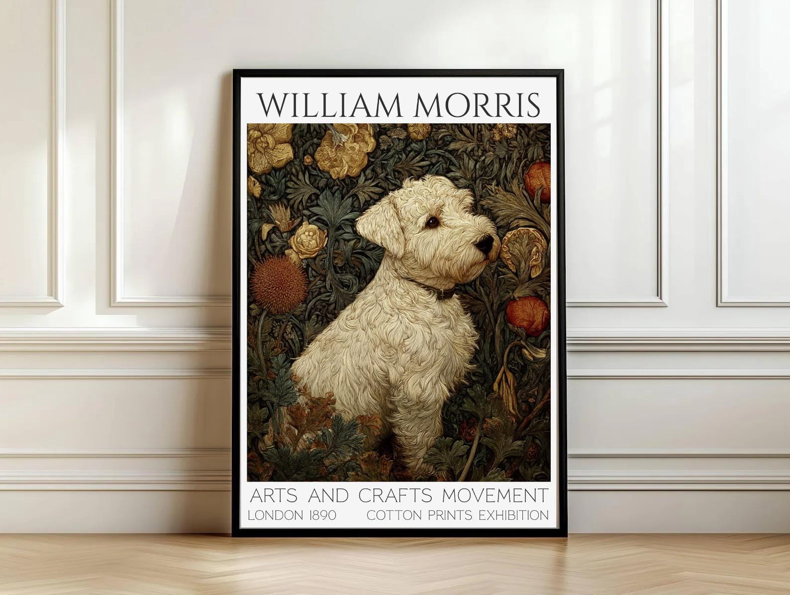 Dog Terrier Art Arts Crafts Movement Poster , Poster Print Only ...