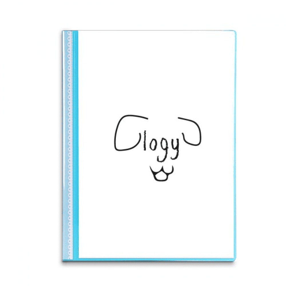 Dog Text Stickers Art Deco  Fashion Book Sheet Protectors Portfolio Binder Folder