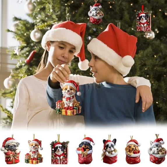 Dog Themed Acrylic Christmas Ornaments, PetInspired Hanging Decor for — free download